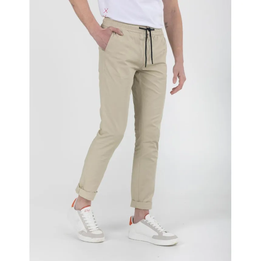 Pantalon El Pulpo Jogger Para Hombre en Beige