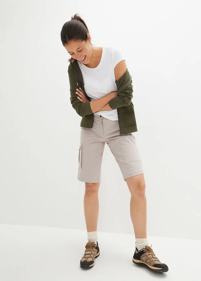 Pantalón de softshell repelente al agua con bolsillos tipo cargo Piedra