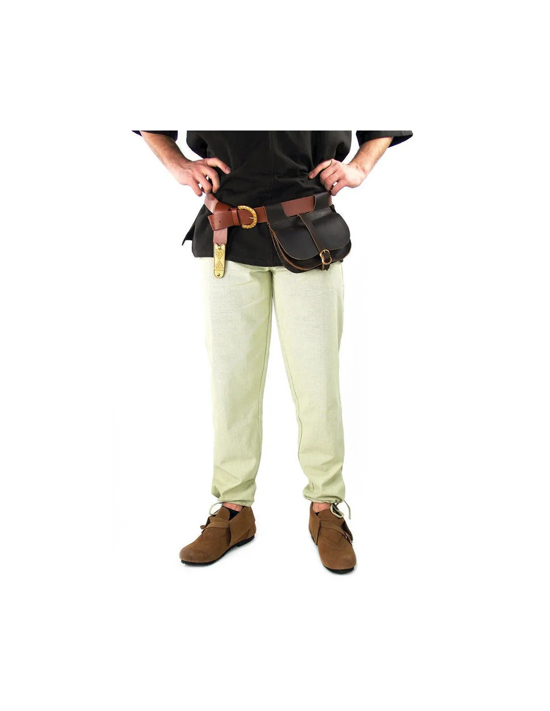 Pantalón medieval Arvo, color cáñamo