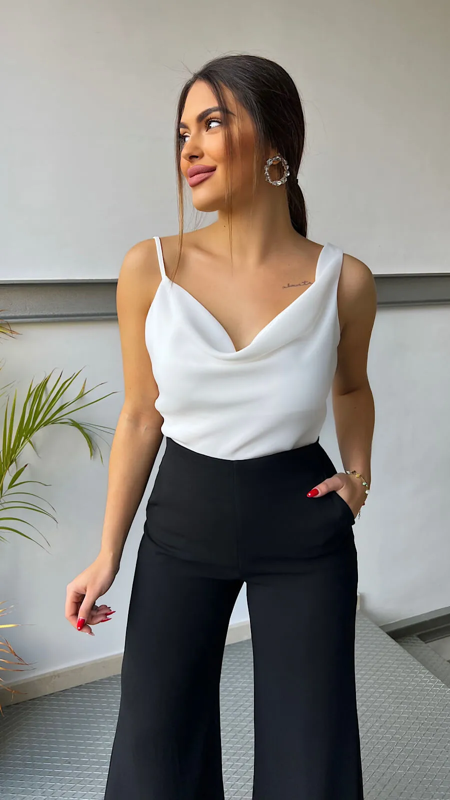 Pantalón Negro Fluido