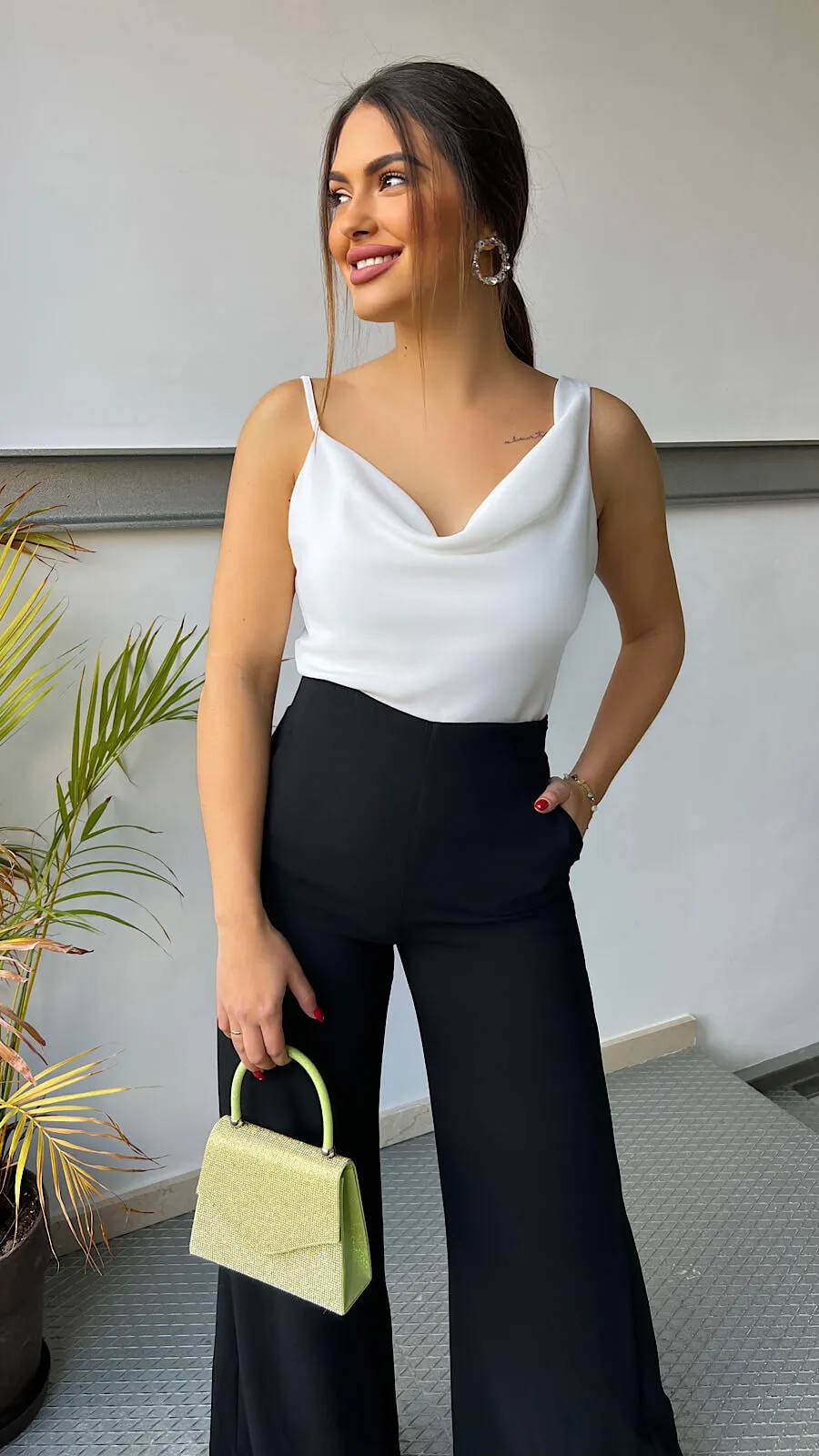 Pantalón Negro Fluido