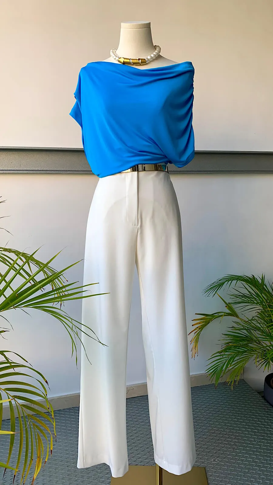 Pantalón Tiro Alto Blanco