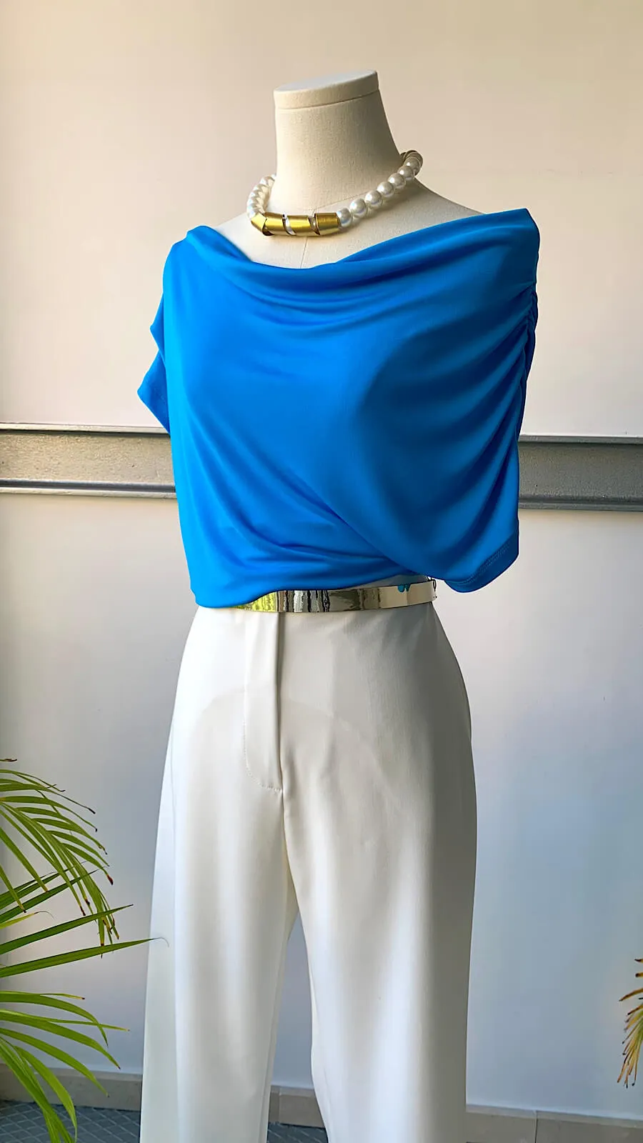 Pantalón Tiro Alto Blanco