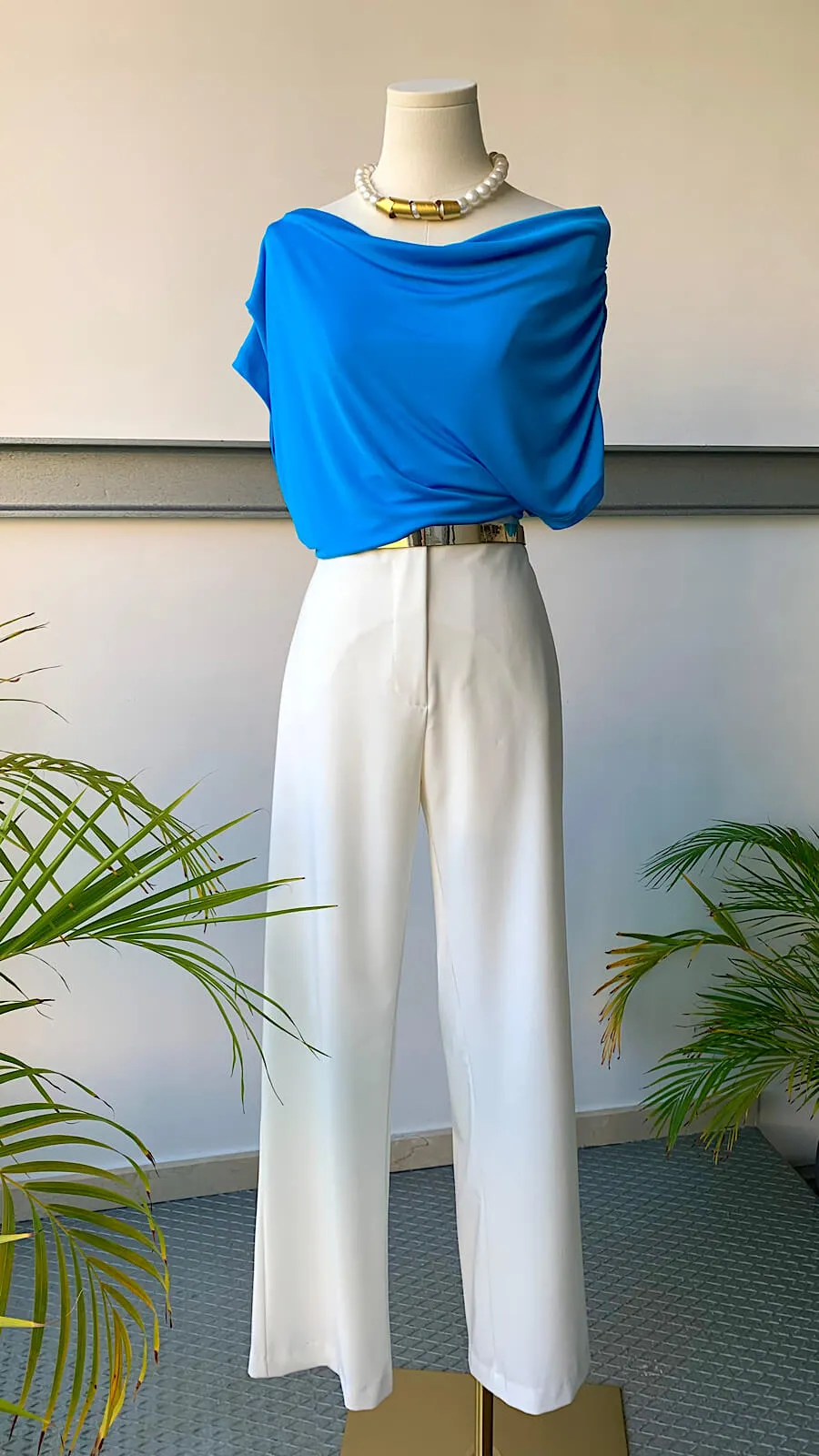 Pantalón Tiro Alto Blanco