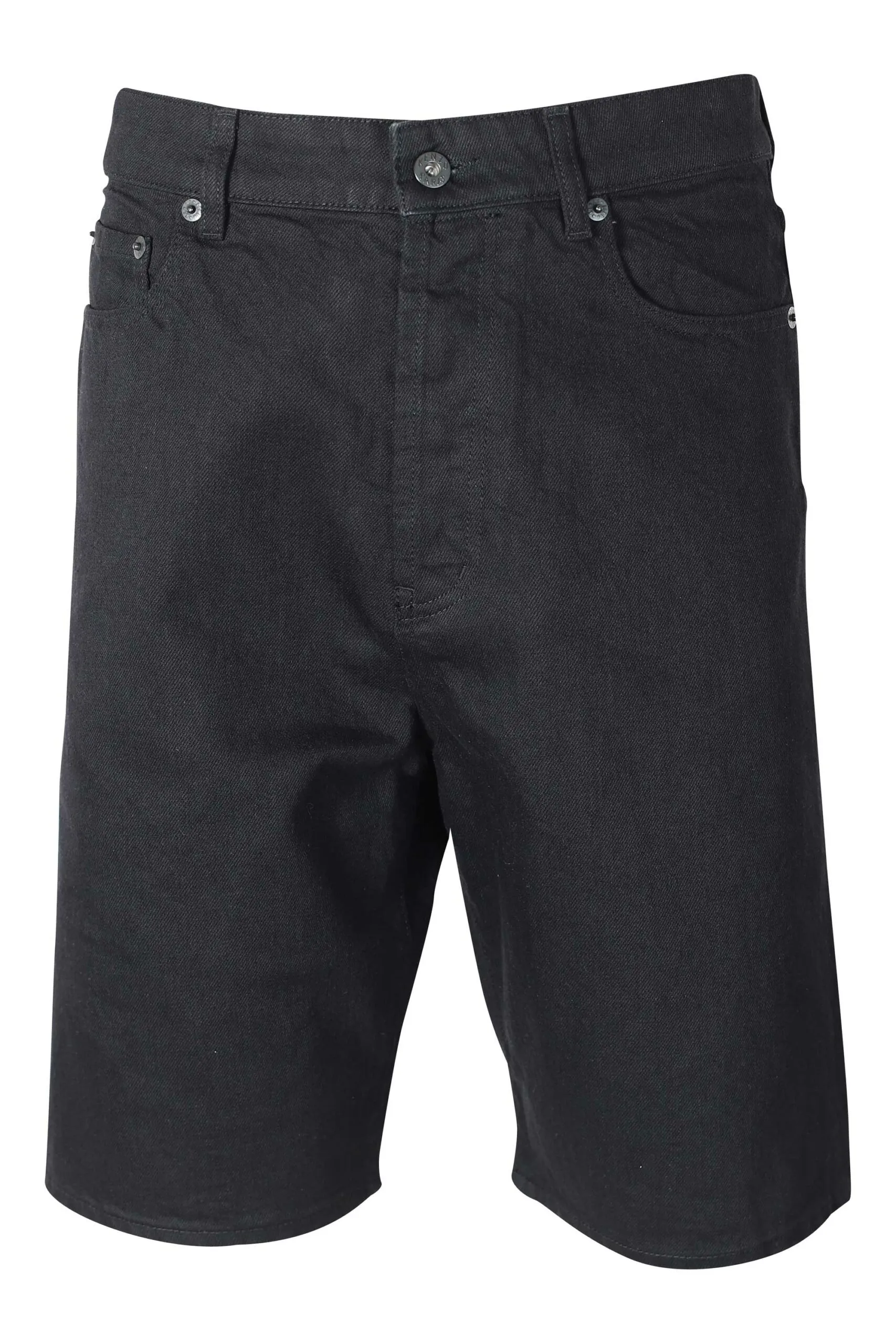 Pantalón vaquero negro corto con minilogo