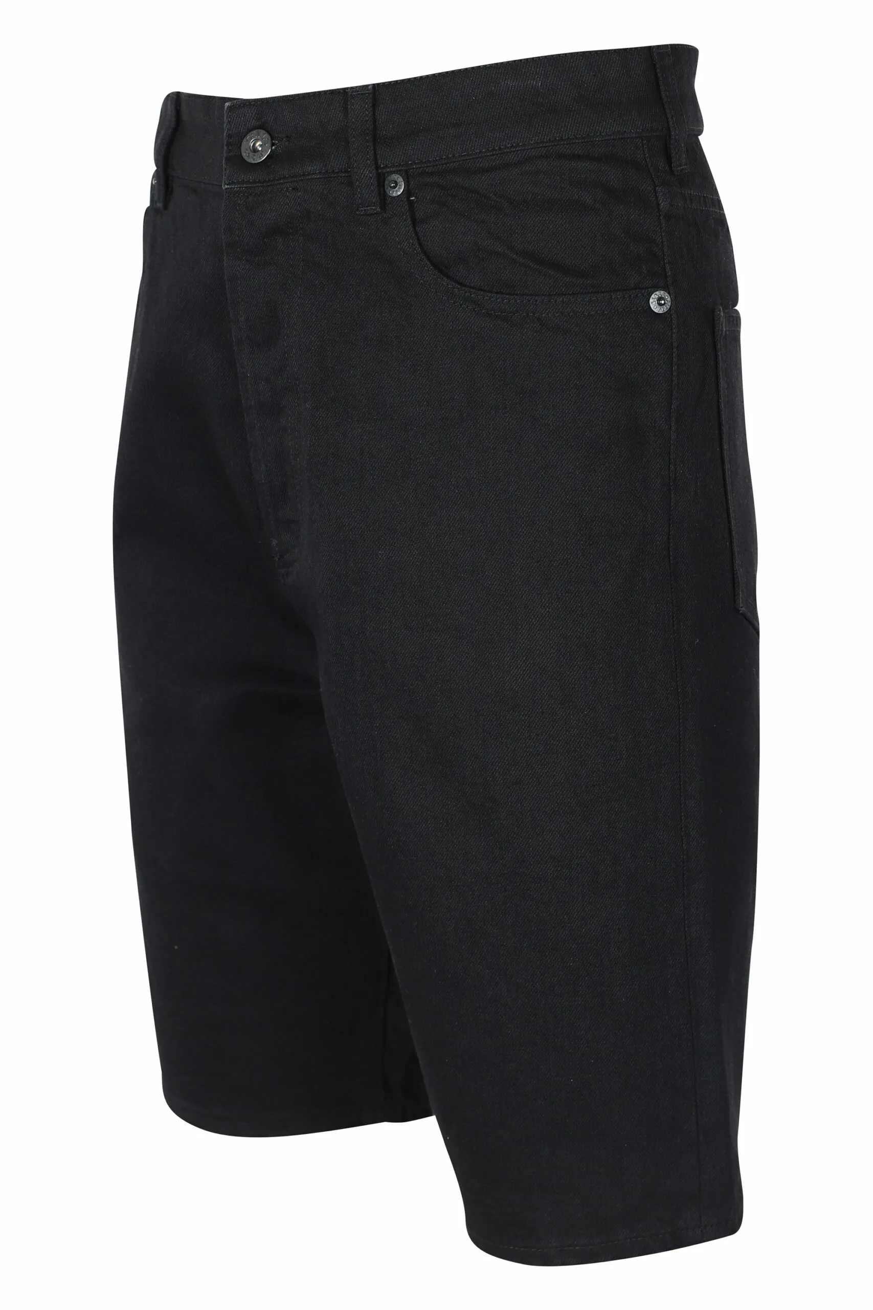 Pantalón vaquero negro corto con minilogo