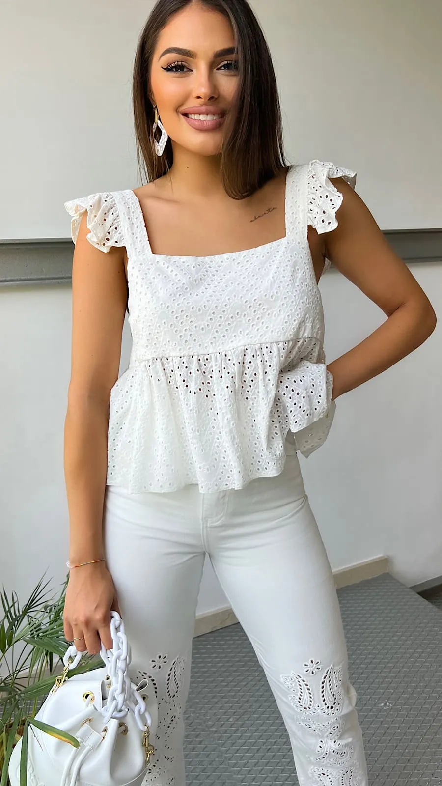 Pendiente Blanco Gold