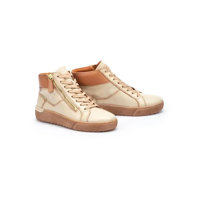 PIKOLINOS VITORIA W0T7559C2 MARFIL Y CUERO BOTíN PLANO MUJER