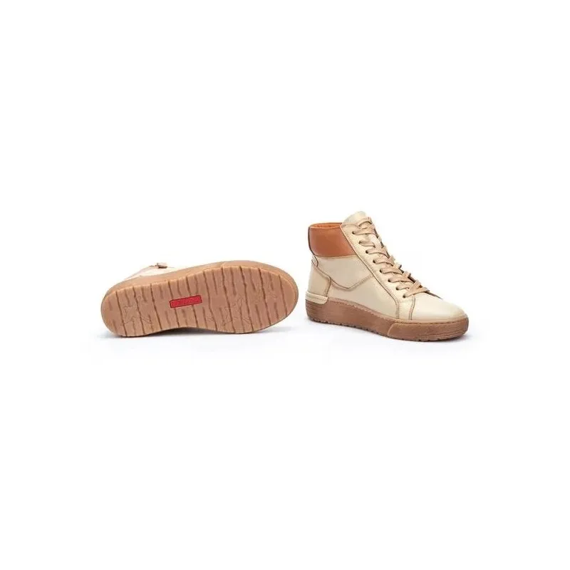 PIKOLINOS VITORIA W0T7559C2 MARFIL Y CUERO BOTíN PLANO MUJER
