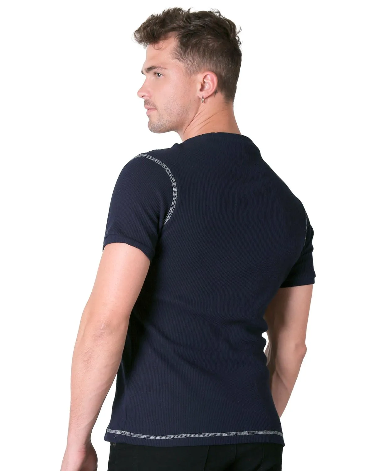Playera Hombre Moda Camiseta Azul Stfashion 71604424