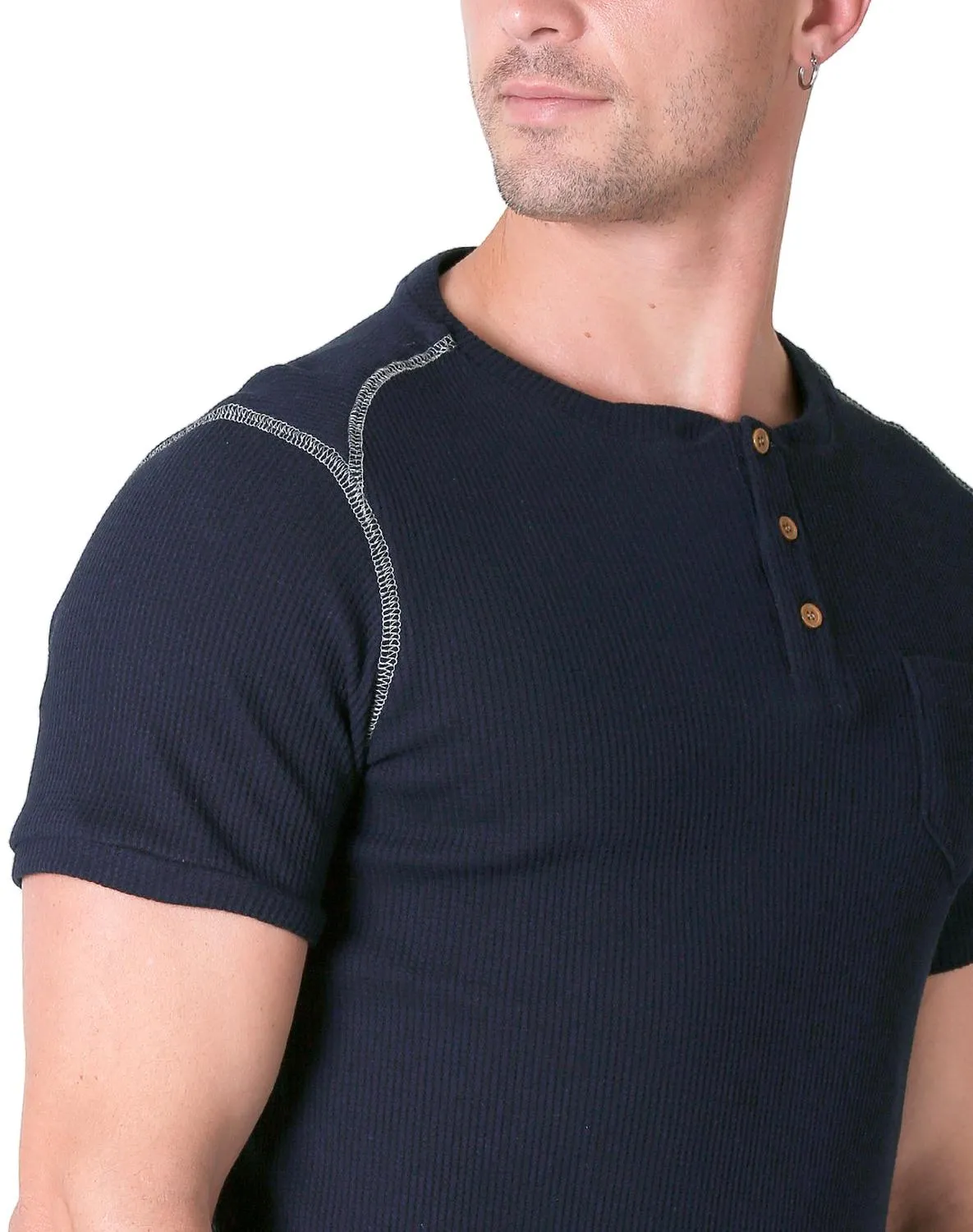 Playera Hombre Moda Camiseta Azul Stfashion 71604424