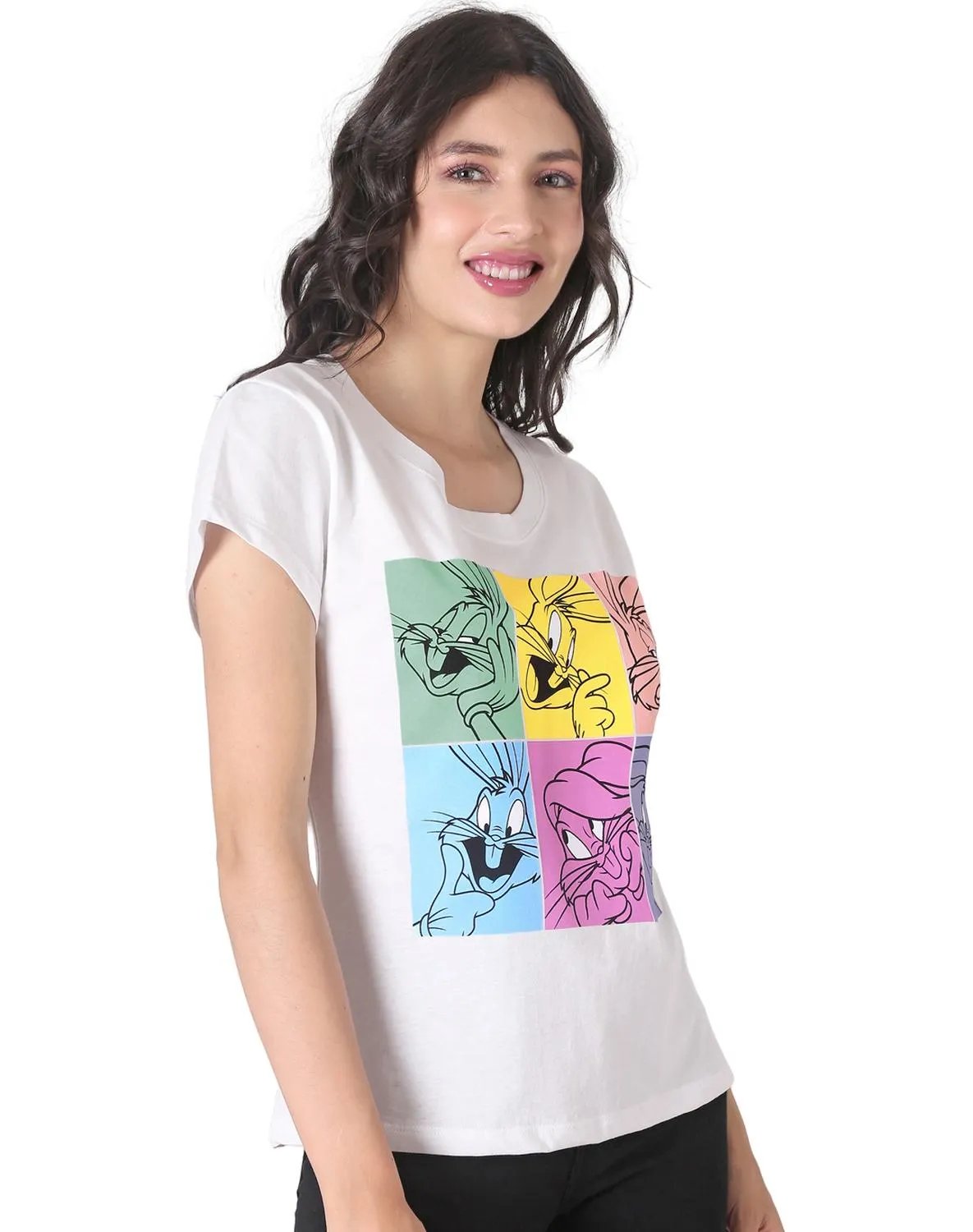 Playera Mujer Moda Camiseta Blanco Warner Bros 58204802