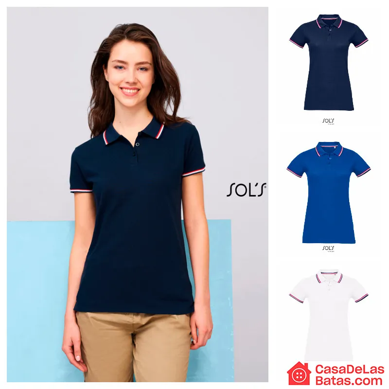 POLO DE MUJER CON RAYAS A CONTRASTE PRESTIGE  SOL'S