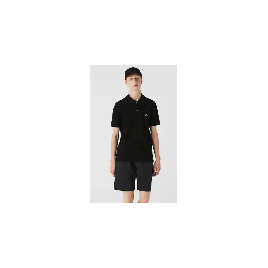Polo Lacoste Slim Fit Para Hombre en Negro