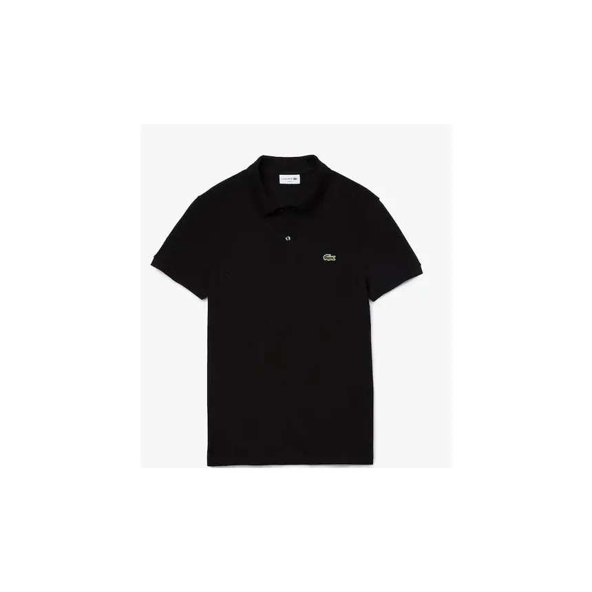 Polo Lacoste Slim Fit Para Hombre en Negro