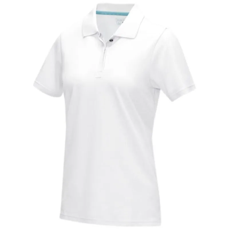 Polo orgánico GOTS de manga corta para mujer 'Graphite'