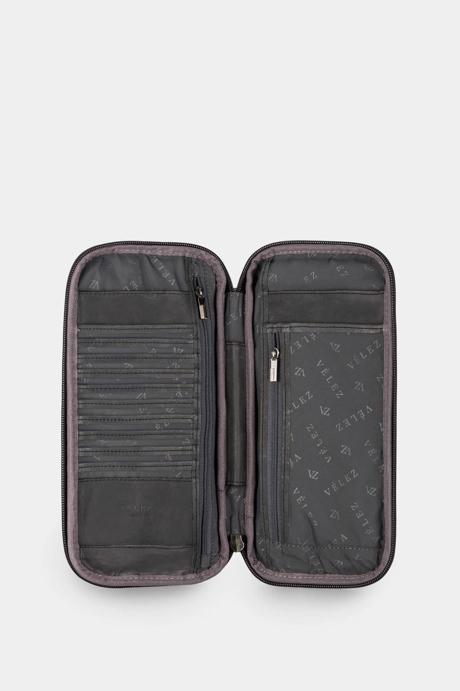 Porta pasaporte de cuero para hombre ibis Negro