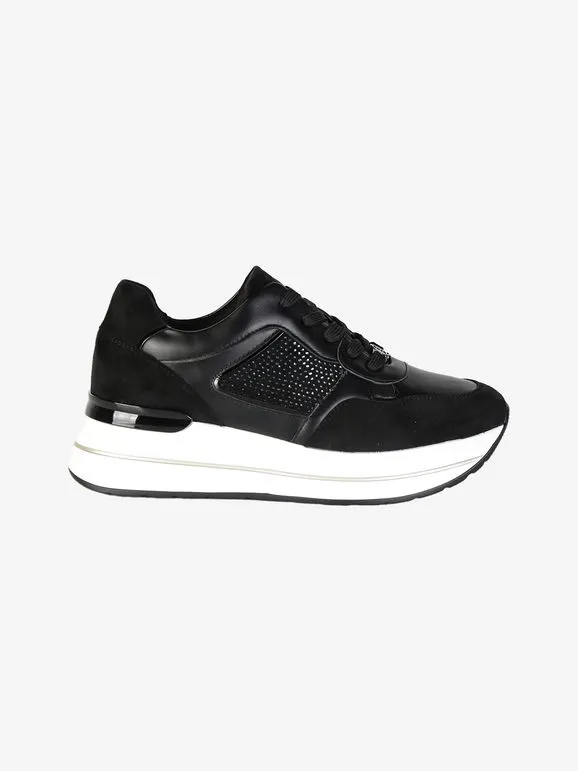 Queen Helena Zapatillas de mujer con pedrería y plataforma.