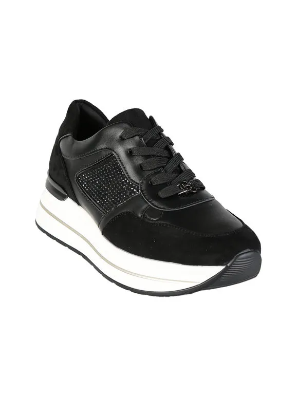 Queen Helena Zapatillas de mujer con pedrería y plataforma.