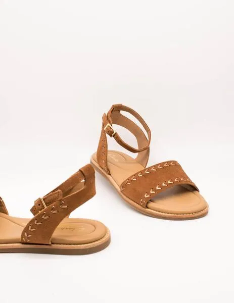Sandalia Clarks 26176291 Maritime May Tan Suede de Mujer