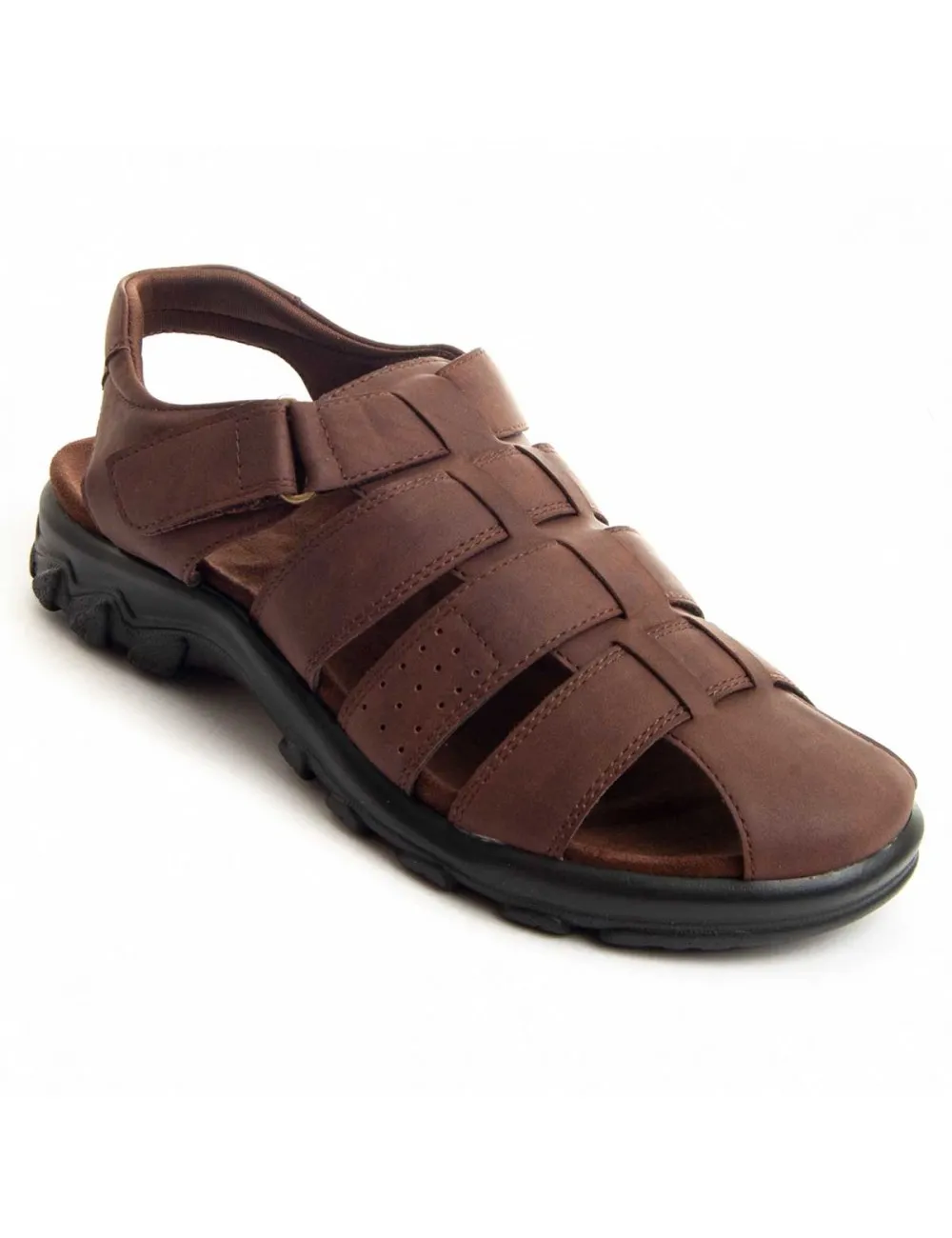 Sandalia De Piel Para Hombre  Montevita  Sarandal7  87235 Marrón