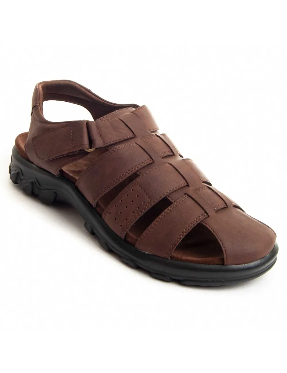 Sandalia De Piel Para Hombre  Montevita  Sarandal7  87235 Marrón