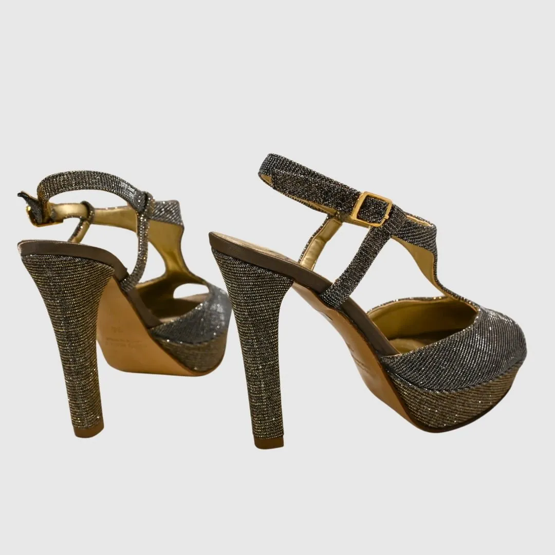 Sandalia Glitter marrón | Joel A1010