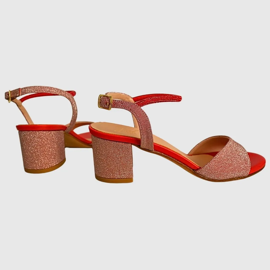 Sandalia roja con brillantes | Joel A7586