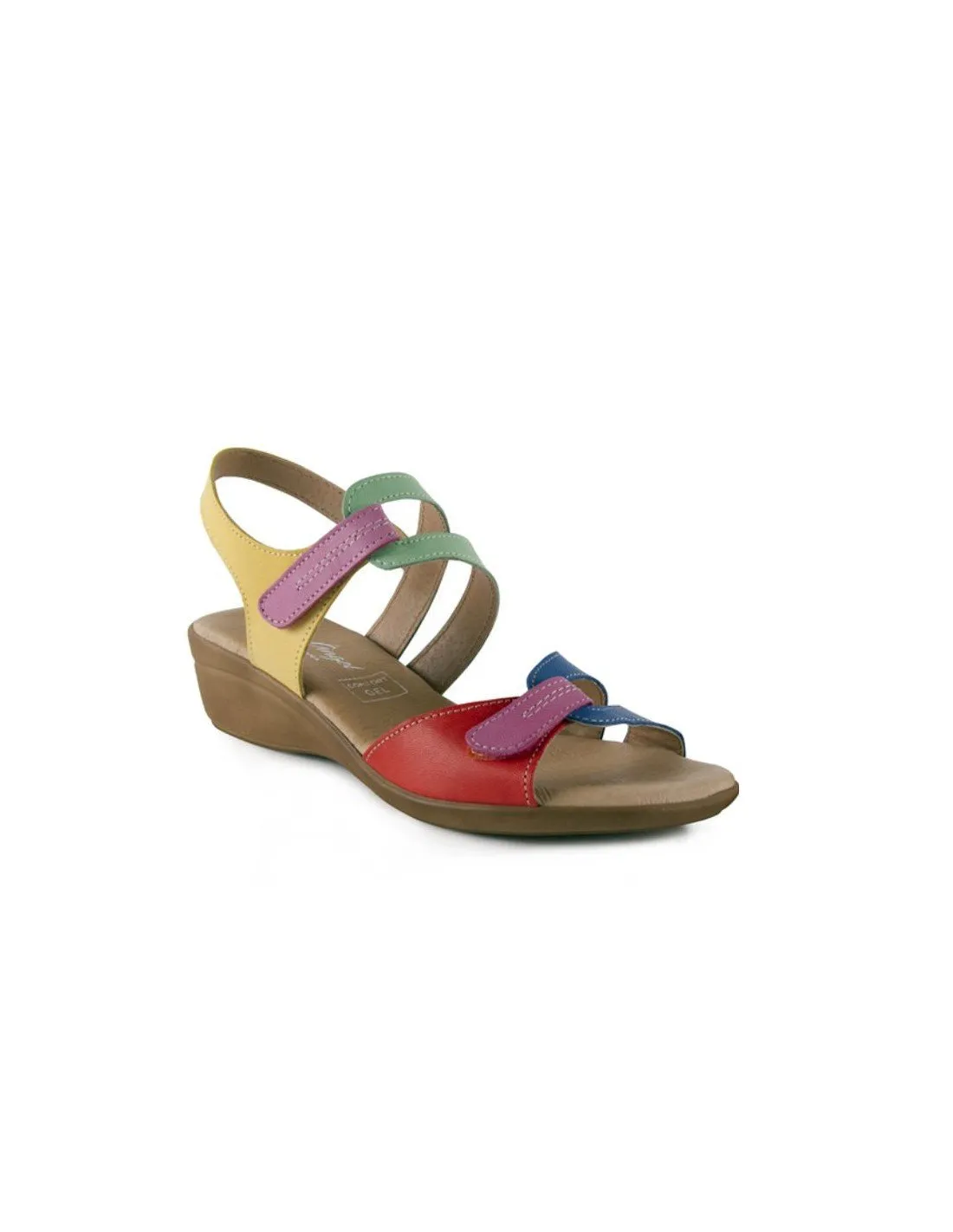Sandalias cómodas gel velcro