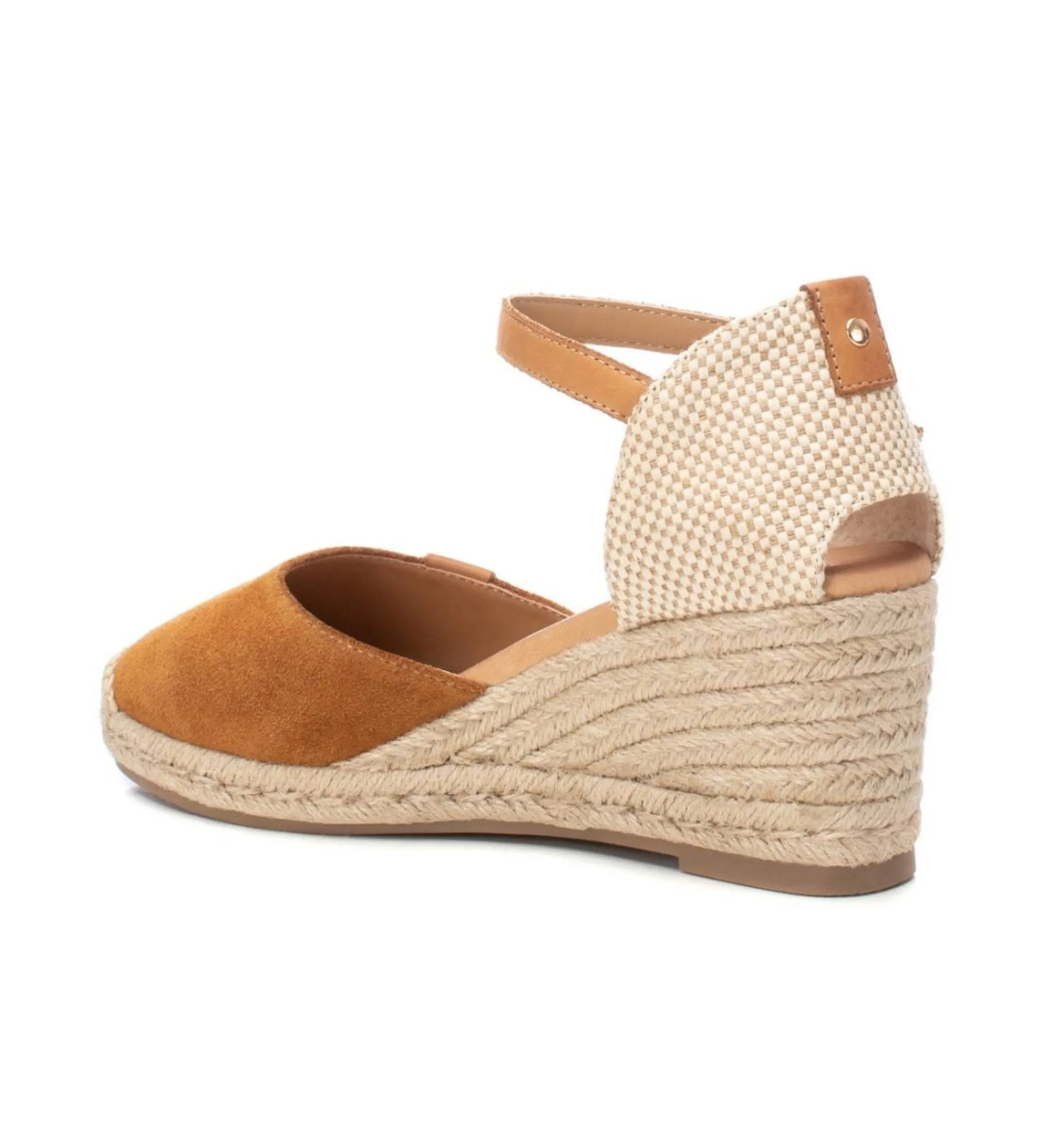 SANDALIAS DE PIEL 161618 MARRóN ALTURA CUñA 7CM