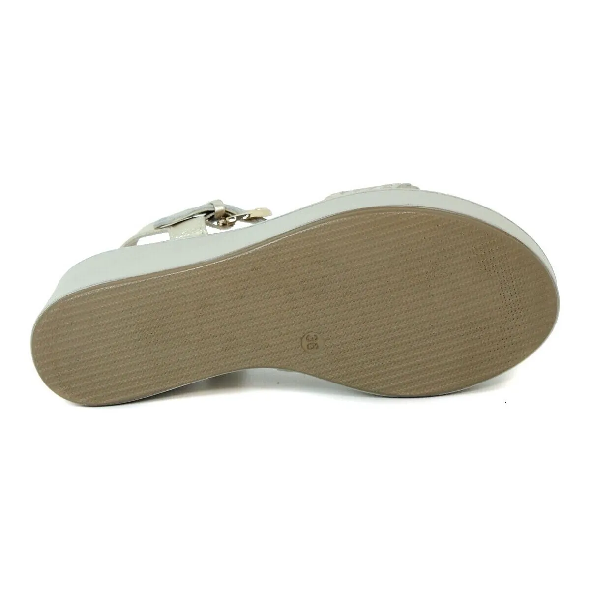 SANDALIAS DE PIEL METALIZADA PARA MUJER  QUEBEC505 ORO
