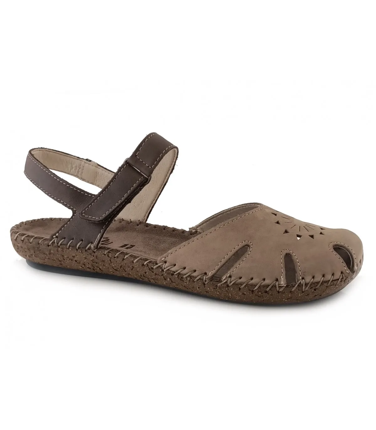 Sandalias en color topo de velcro