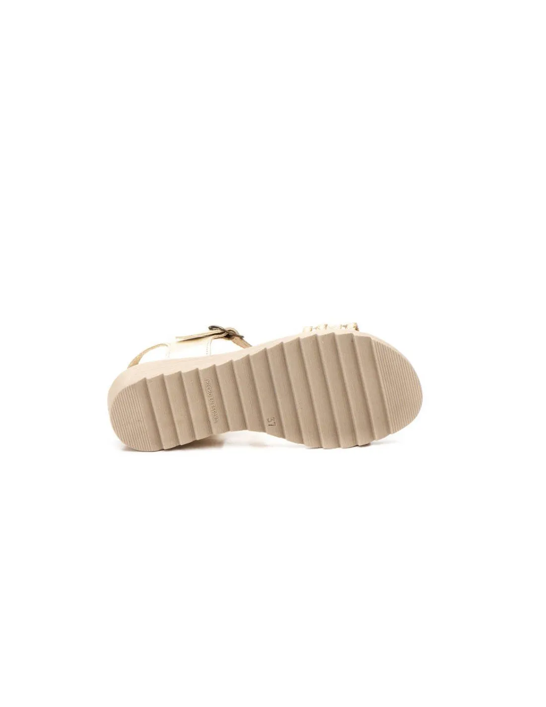 Sandalias mujer piel oro