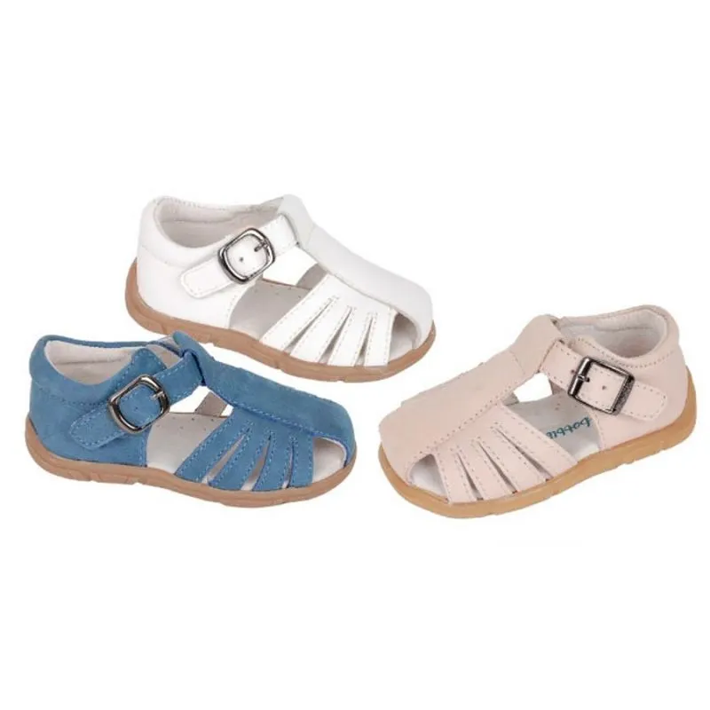 Sandalias niño de piel con hebilla