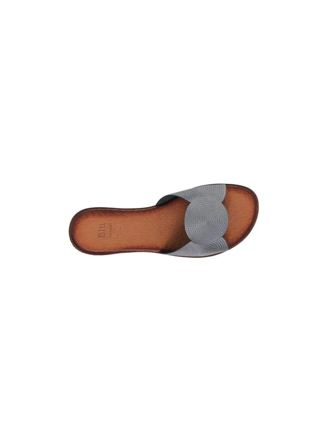 Sandalias Planas Cómodas Piel Plomo