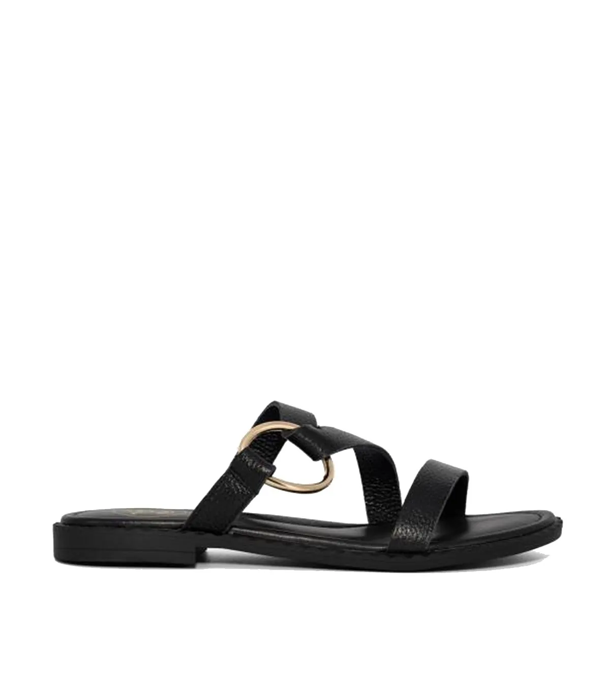 SANDALIAS PLANAS DE PIEL NEGRO THE HAPPY MONK MENORCA 009