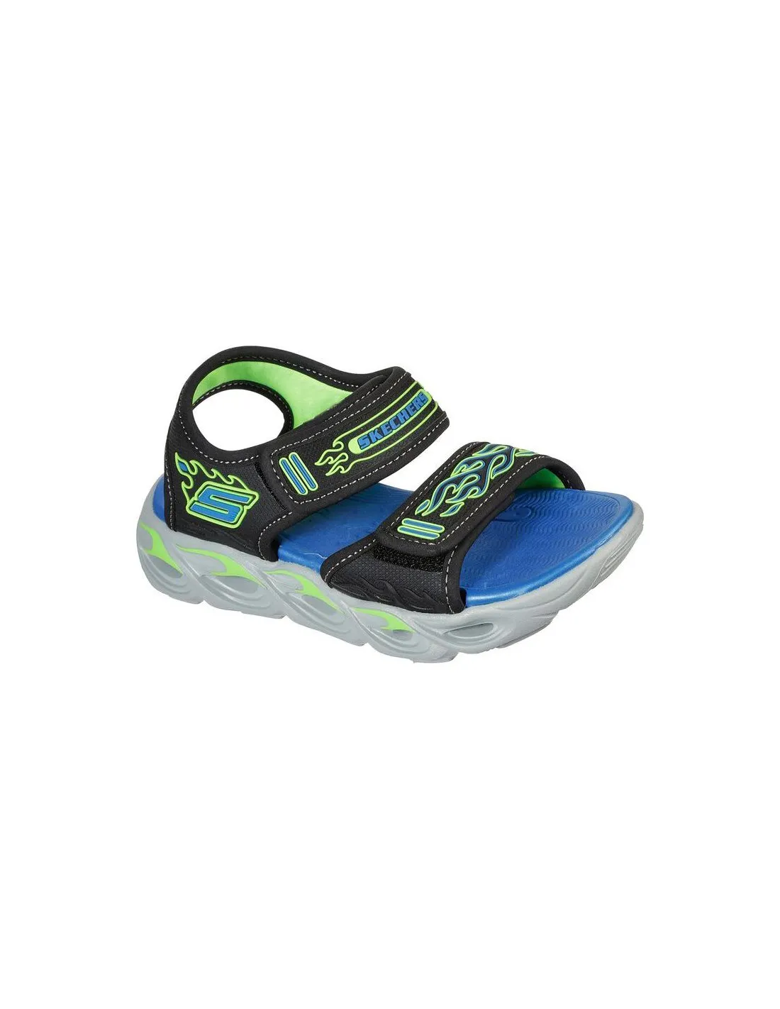 SANDALIAS SKECHERS LIGHTS THERMOSPLASH  HEAT NIñO NEGRO