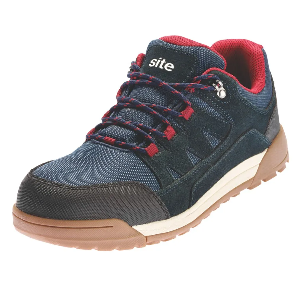 Site Scoria, zapatillas de seguridad, azul marino y rojo, talla 47