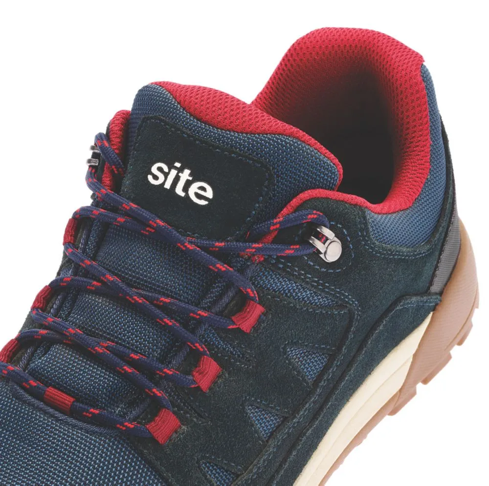 Site Scoria, zapatillas de seguridad, azul marino y rojo, talla 47