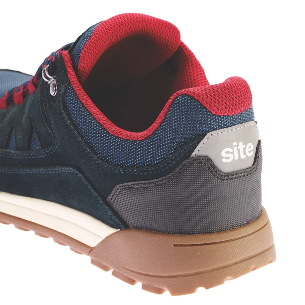 Site Scoria, zapatillas de seguridad, azul marino y rojo, talla 47