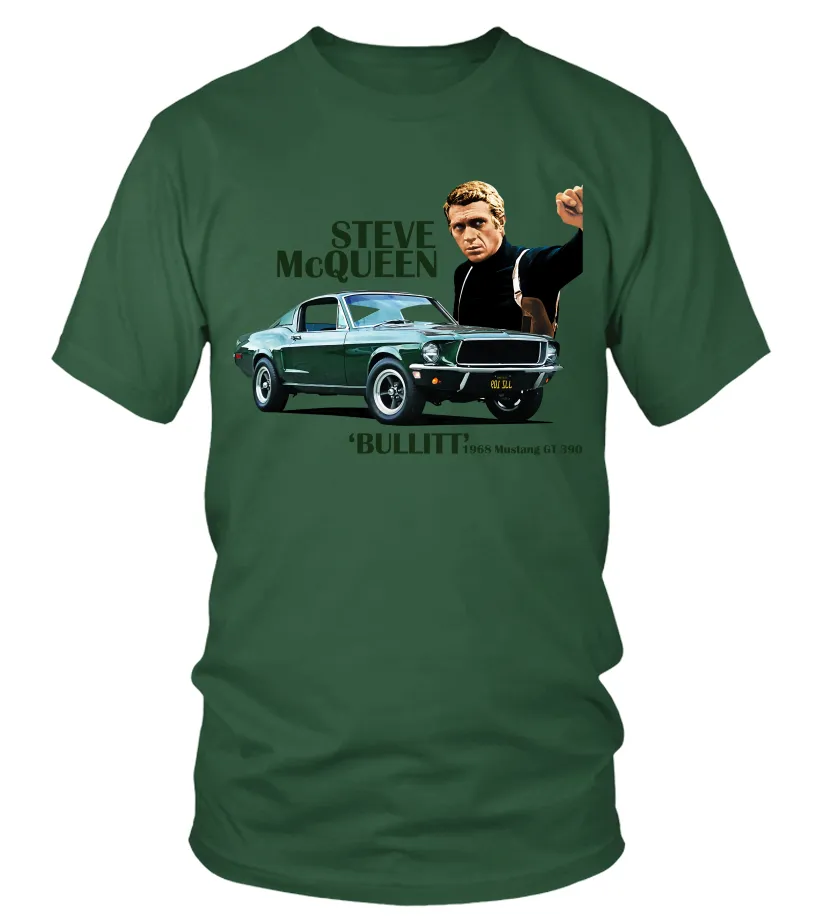 STEVE MCQUEEN  BULLITT (11) CAMISETA CUELLO REDONDO UNISEX