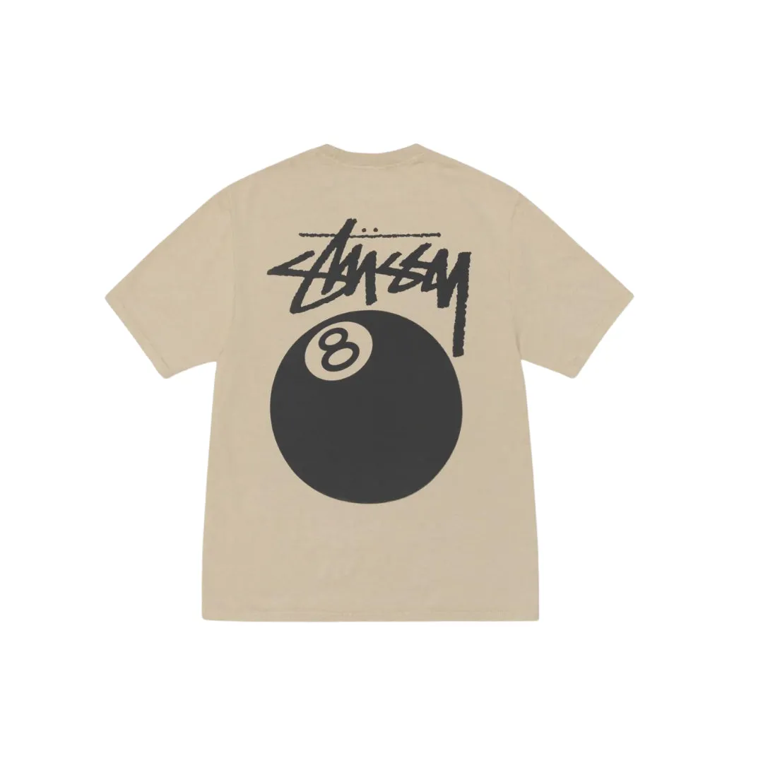 STUSSY  8 BALL TEE PIGMENT DYED KHAKI
