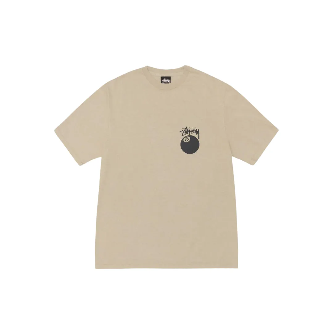 STUSSY  8 BALL TEE PIGMENT DYED KHAKI