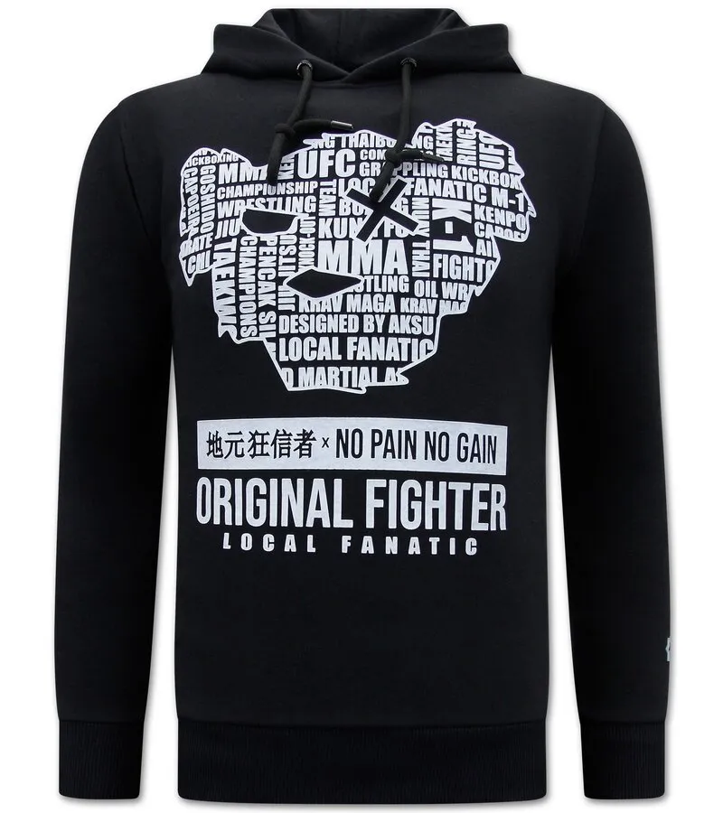 SUDADERA CON CAPUCHA MMA FIGHTER PARA HOMBRE  NEGRA
