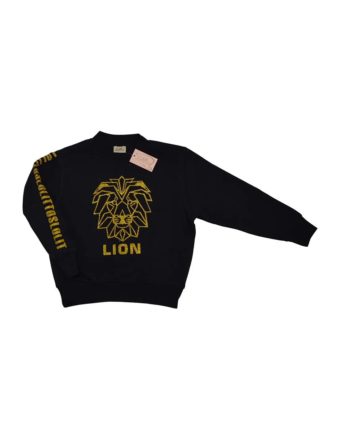 Sudadera Felpa Negra Lion Colección Tambor de Lolittos