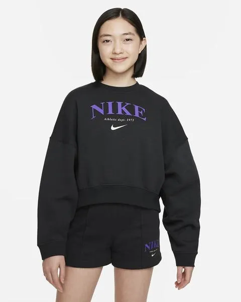 Sudadera Nike Trend Negro/Lila Niña