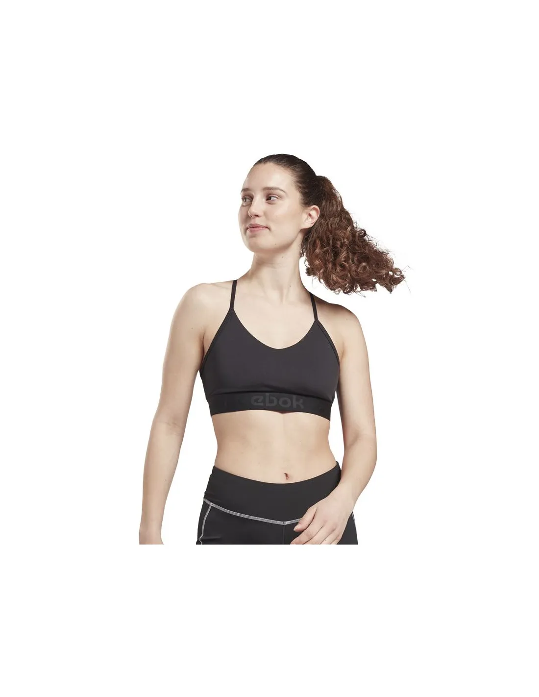 Sujetador deportivo Reebok Strappy Black