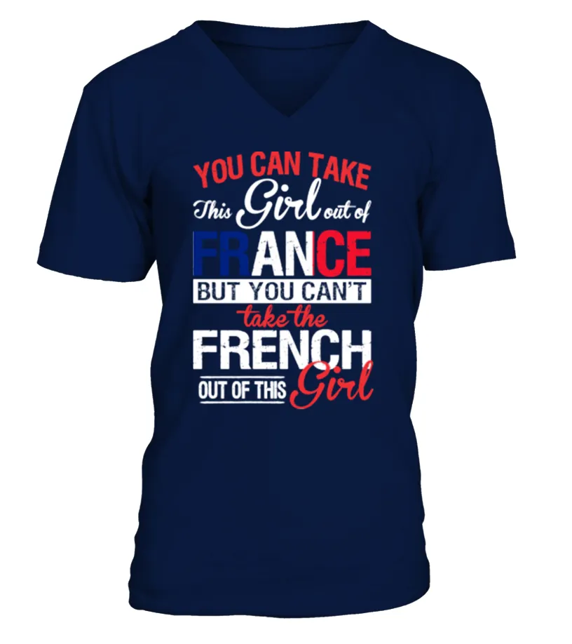 [T SHIRT]18YOU CAN TAKE THE GIRL OUT OF CAMISETA CUELLO EN V UNISEX