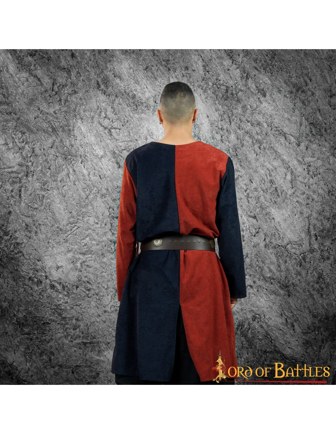 Tabardo medieval bicolor escudo heráldico