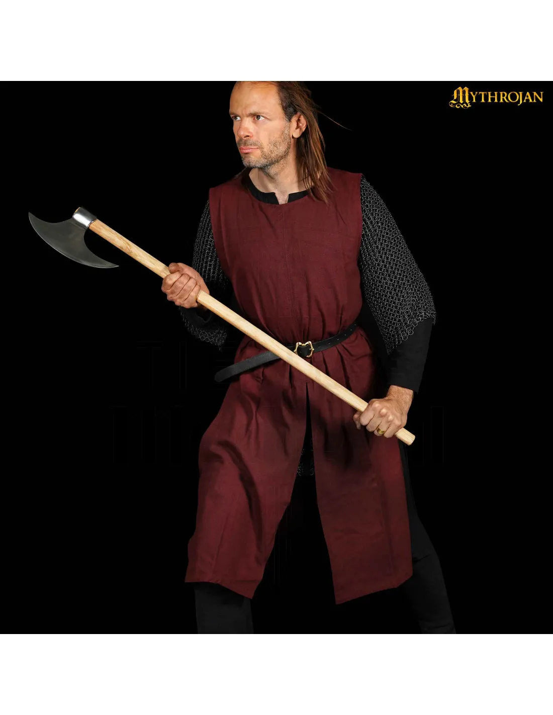 Tabardo medieval guerrero vikingo, marrón